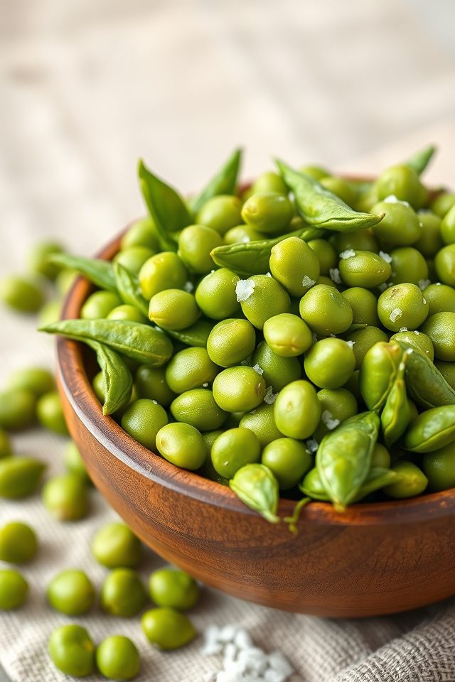 steamed soybeans with salt