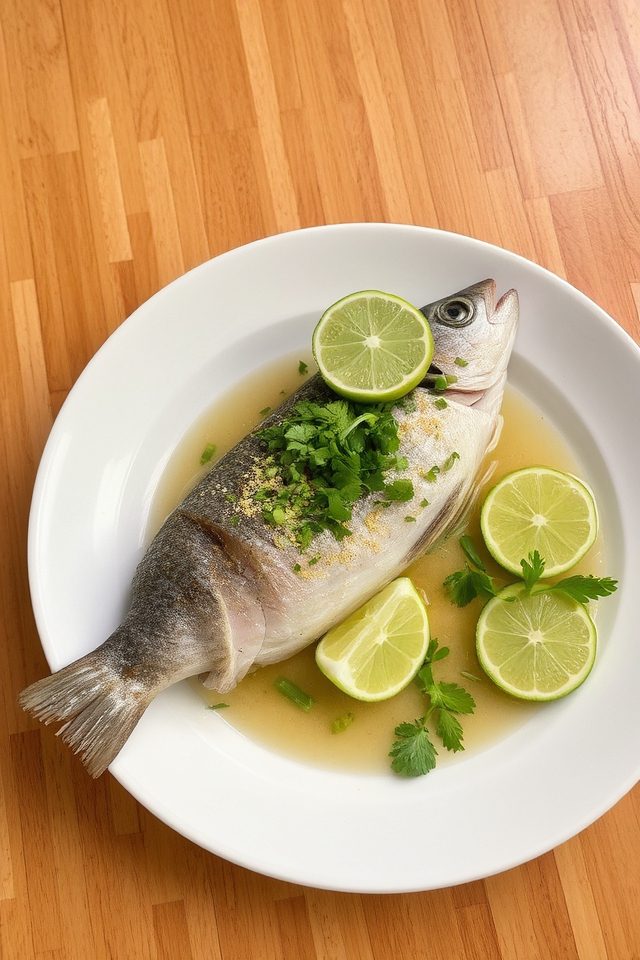 steamed thai fish dish
