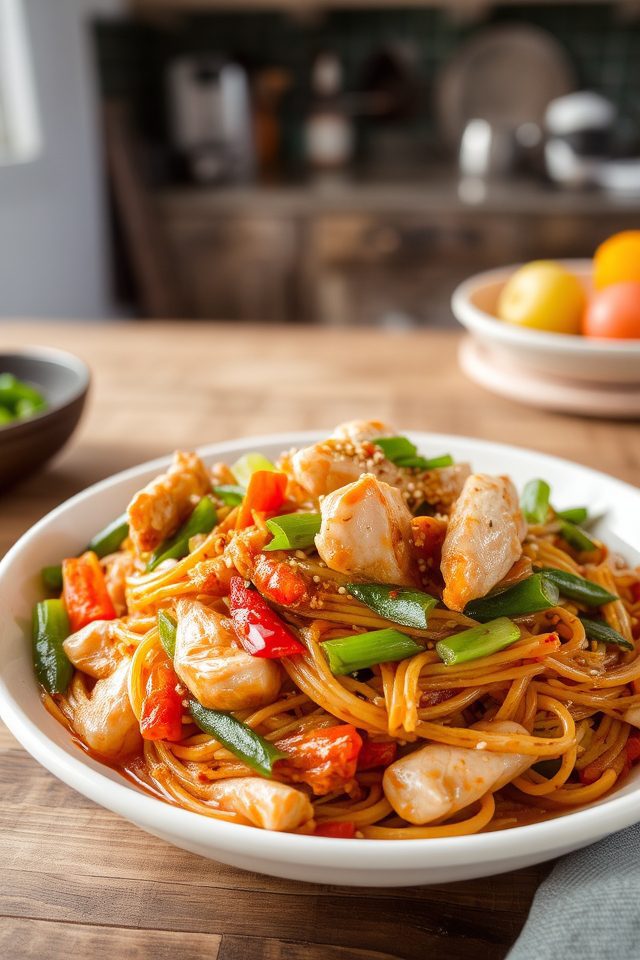 stir fried chicken noodles