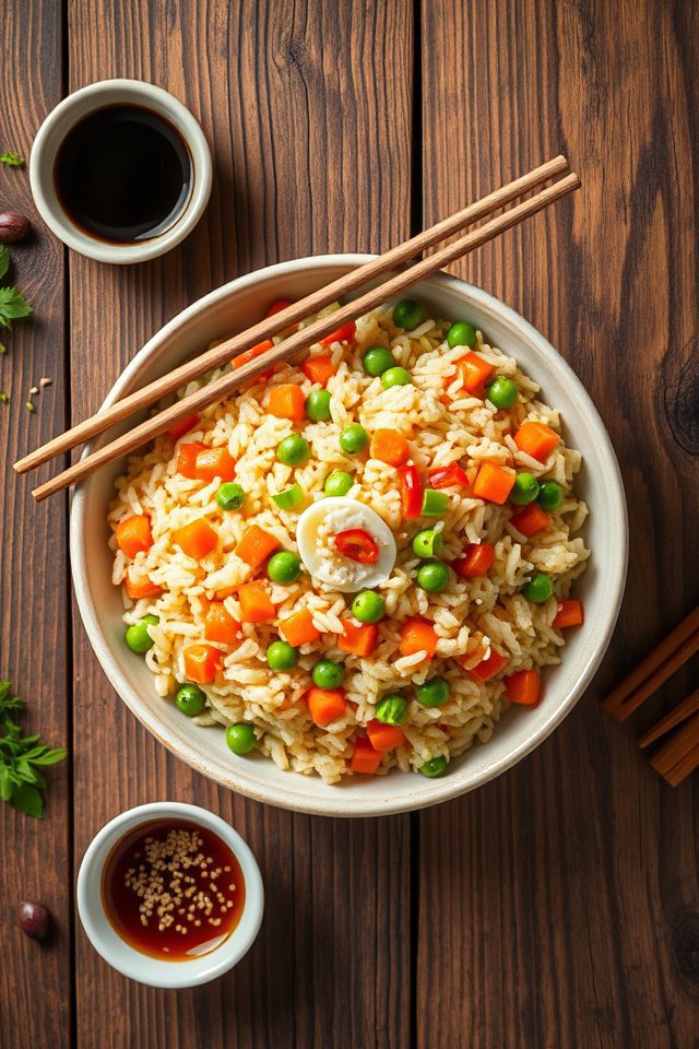 stir fried mixed vegetable rice