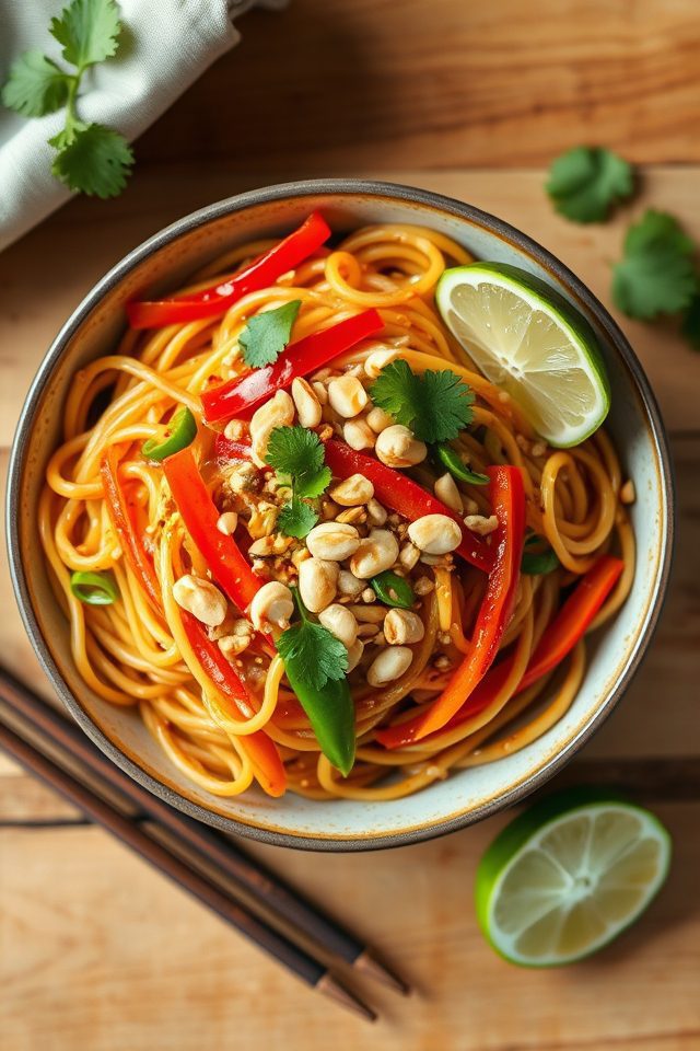 stir fried peanut noodles