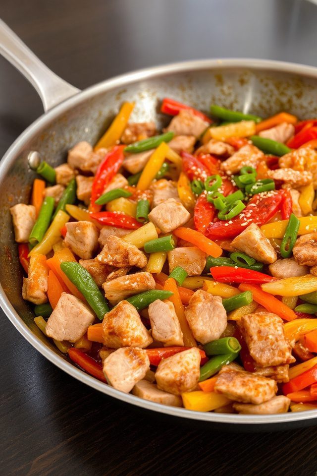 stir fried pork skillet