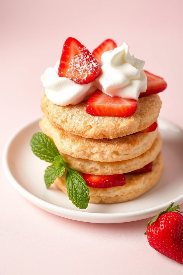 strawberries and sweet biscuits