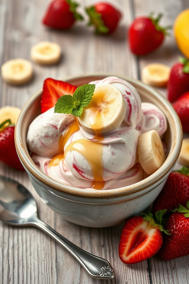 strawberry banana greek yogurt