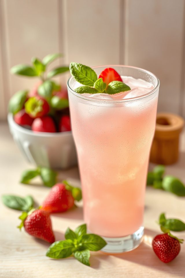 strawberry basil summer drink