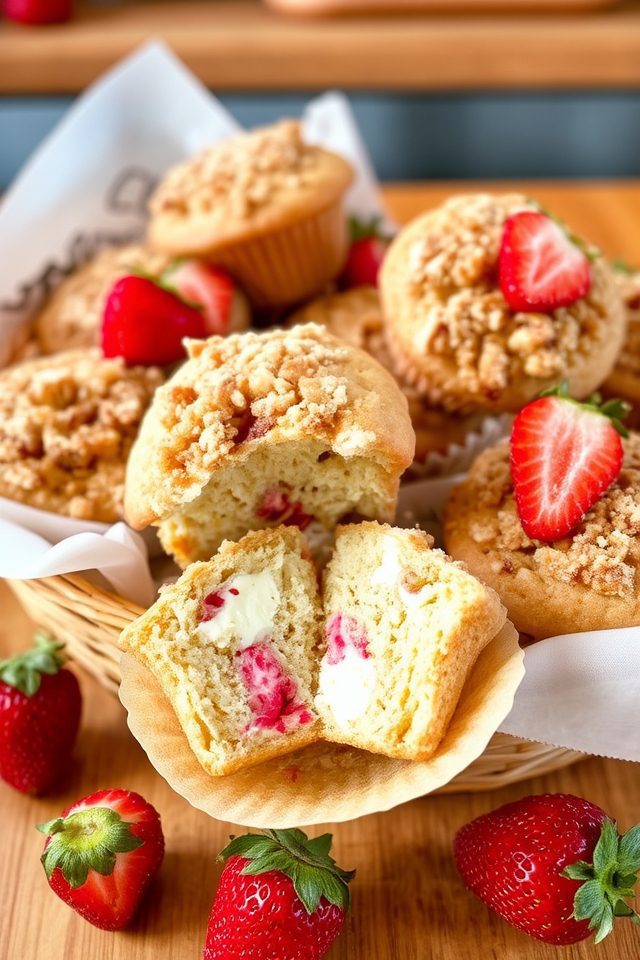 strawberry cream cheese muffins