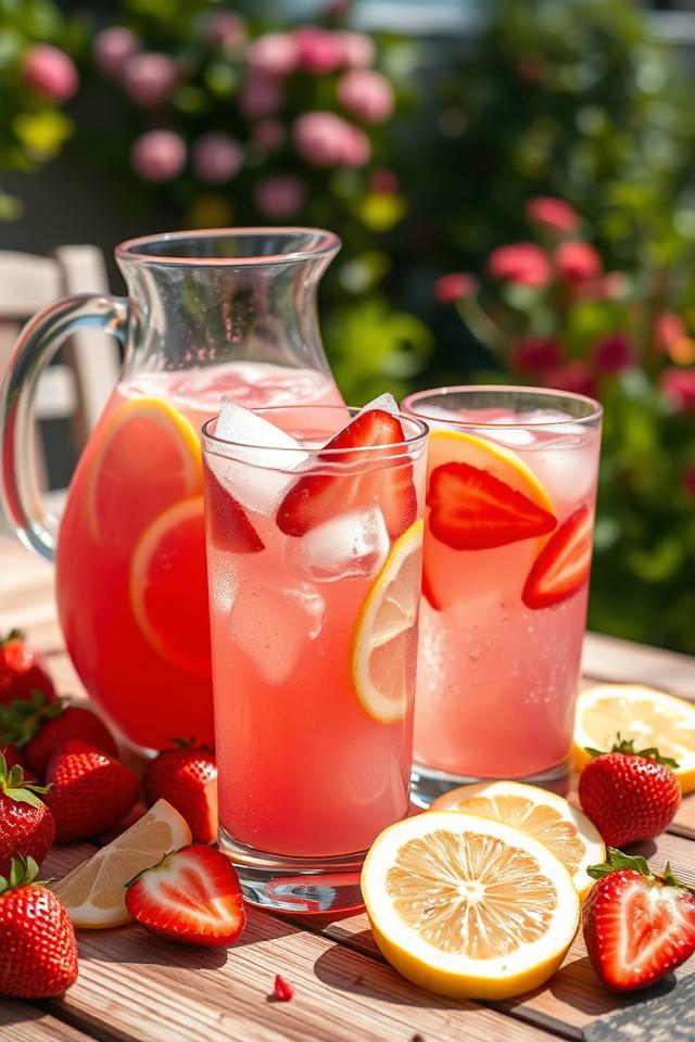 strawberry infused citrus drink