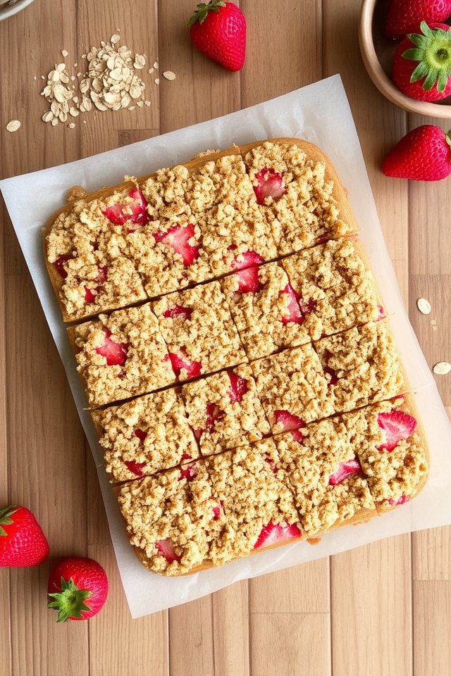 strawberry oatmeal crunch bars