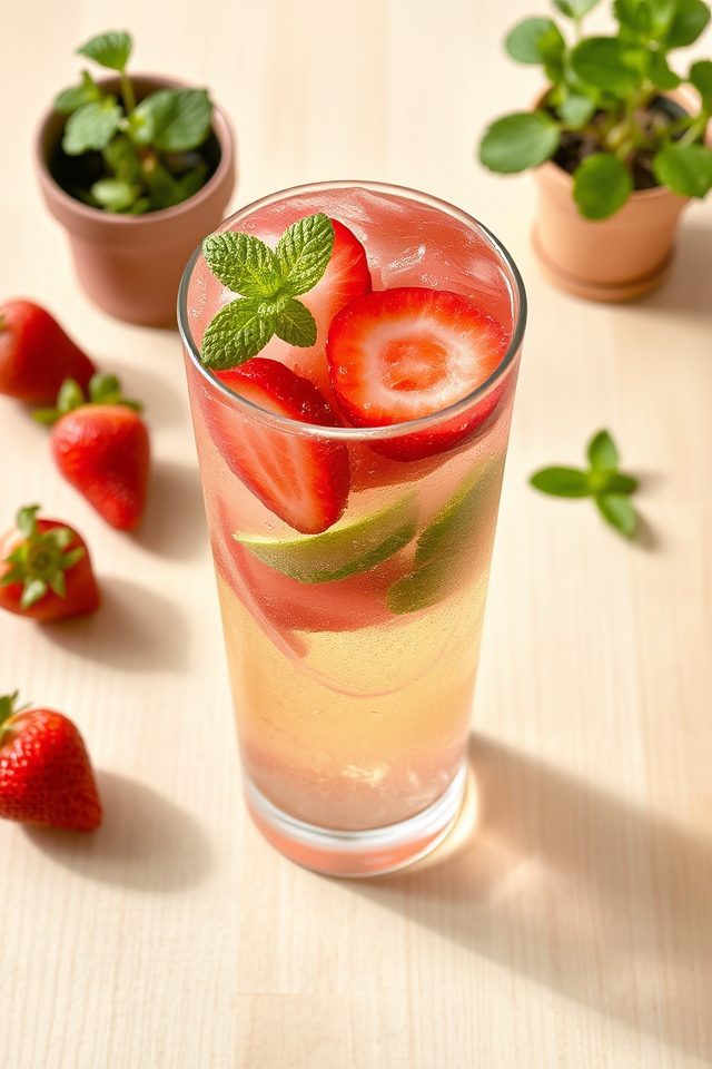 strawberry refreshing summer drinks