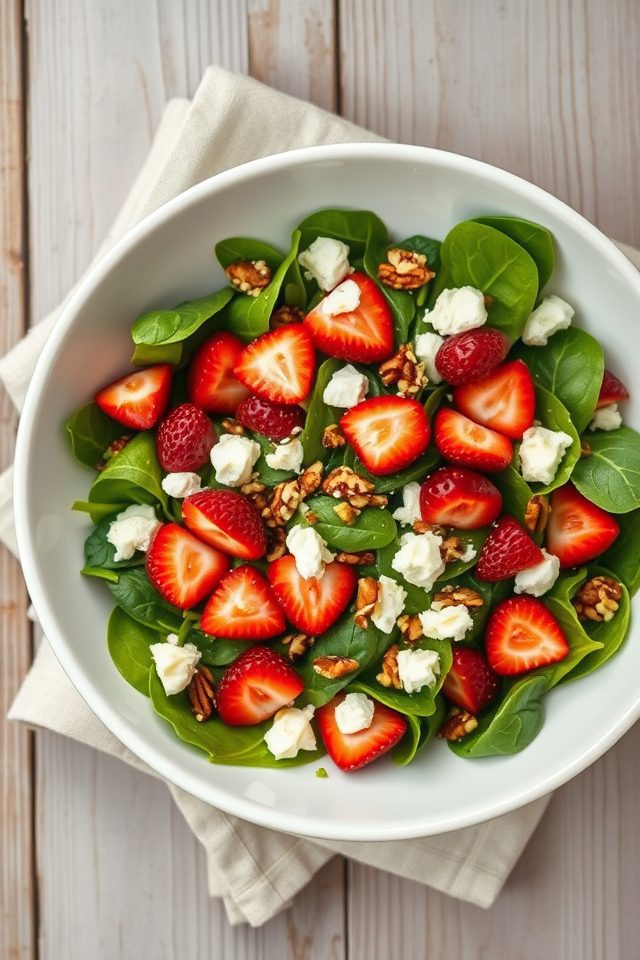 strawberry spinach goat cheese