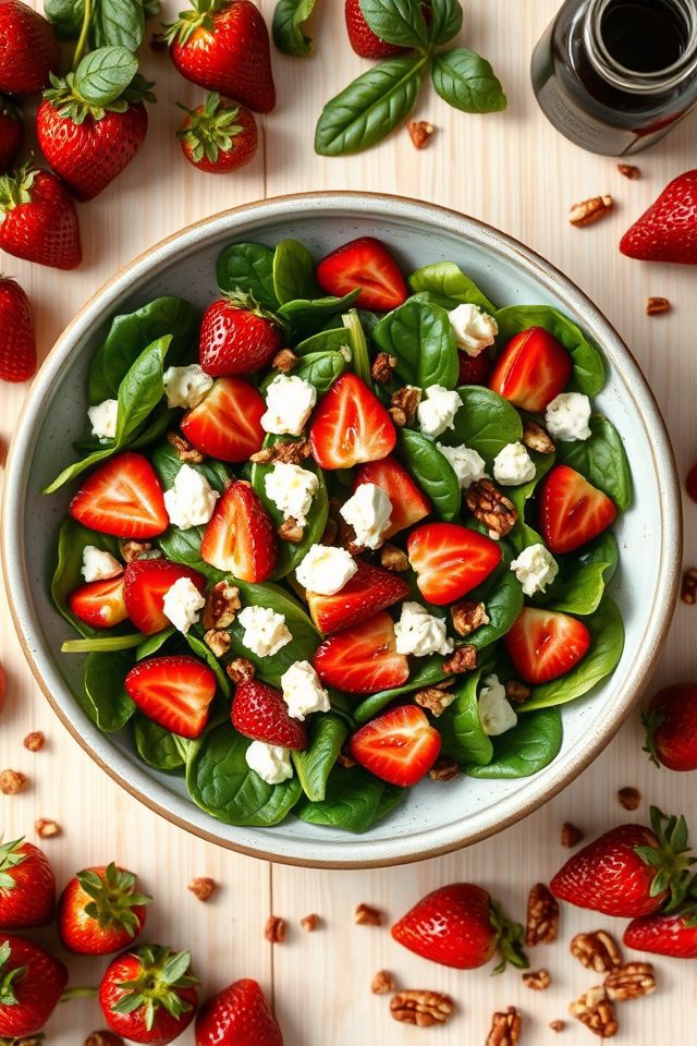 strawberry spinach goat cheese