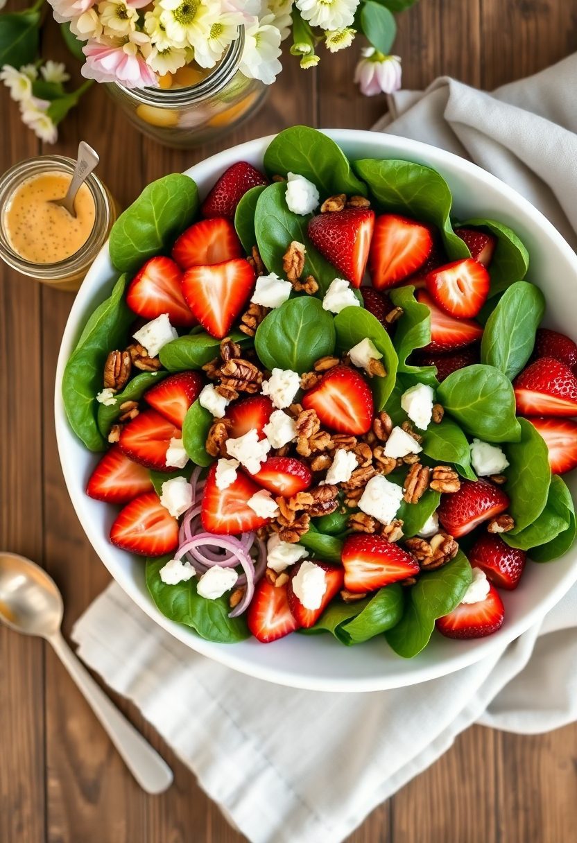 strawberry spinach poppy dressing