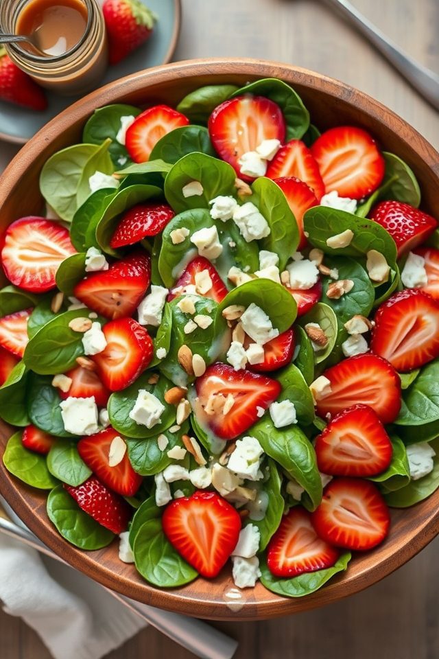 strawberry spinach poppyseed salad