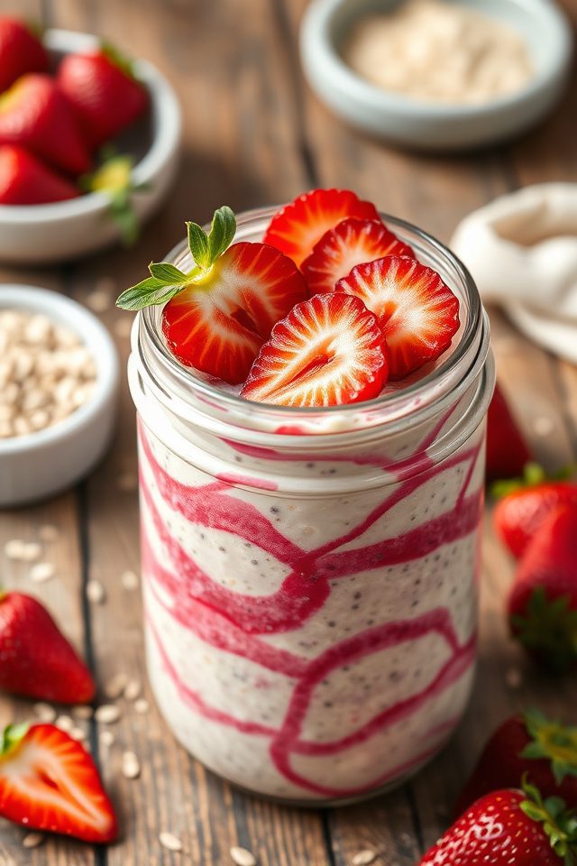 strawberry vanilla protein oats