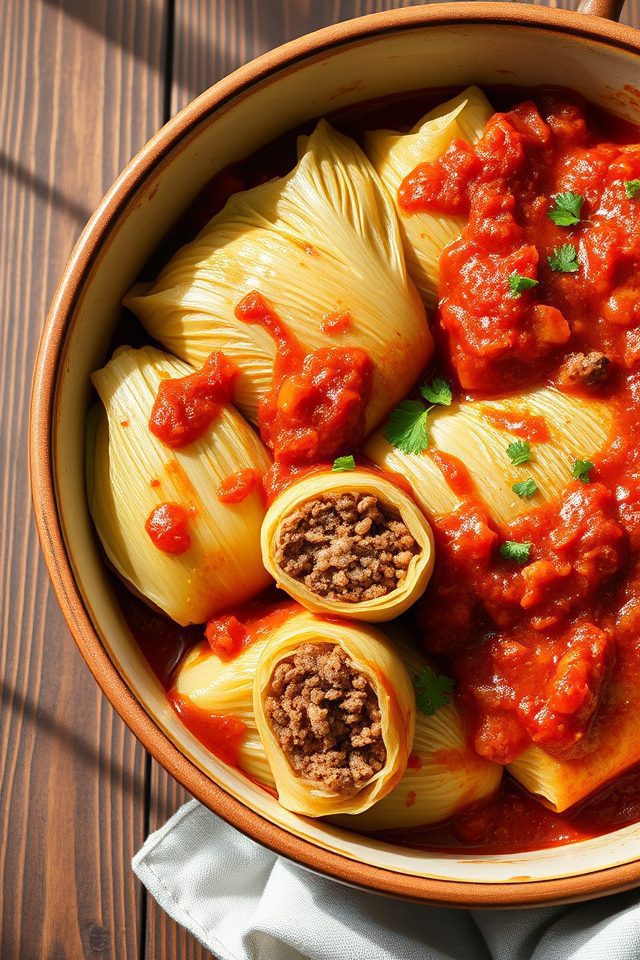 stuffed cabbage beef filling