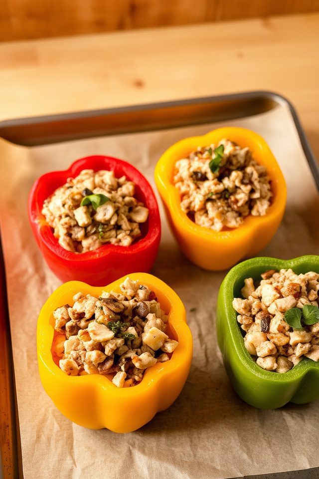 stuffed peppers chicken dish