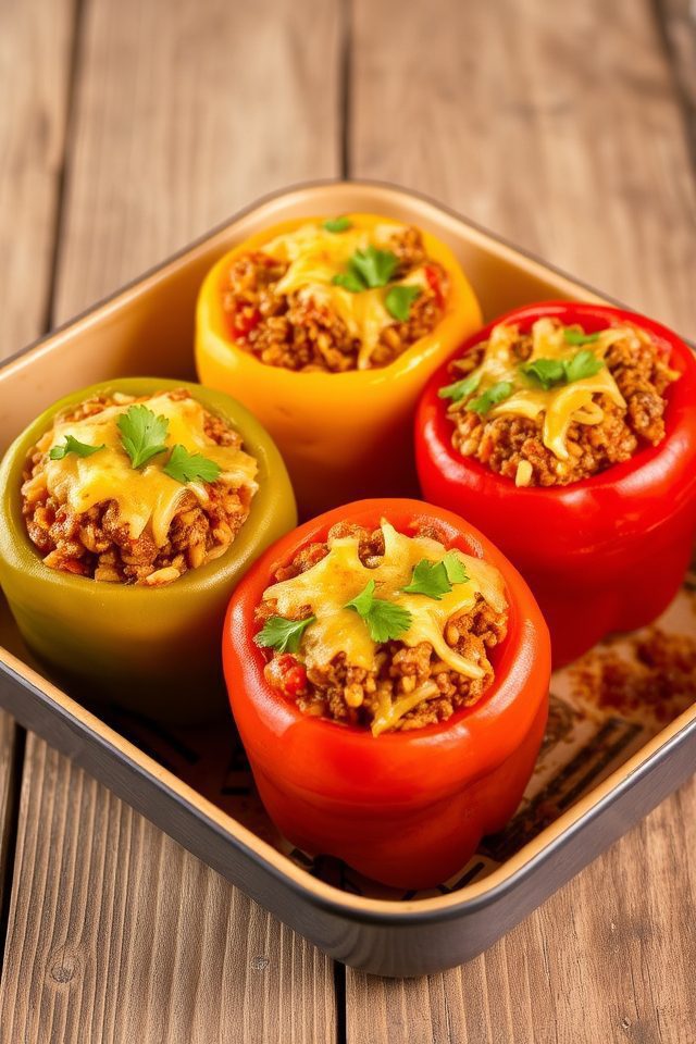 stuffed peppers weeknight dinner