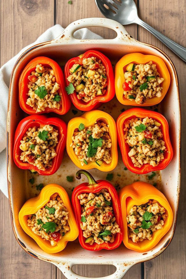 stuffed peppers with turkey