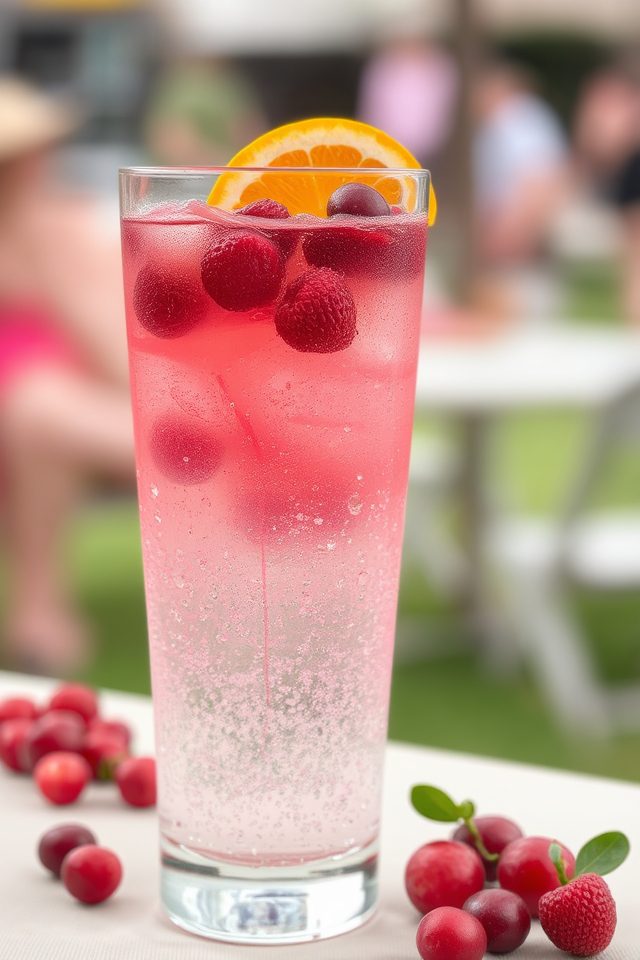summer cranberry refreshment drink