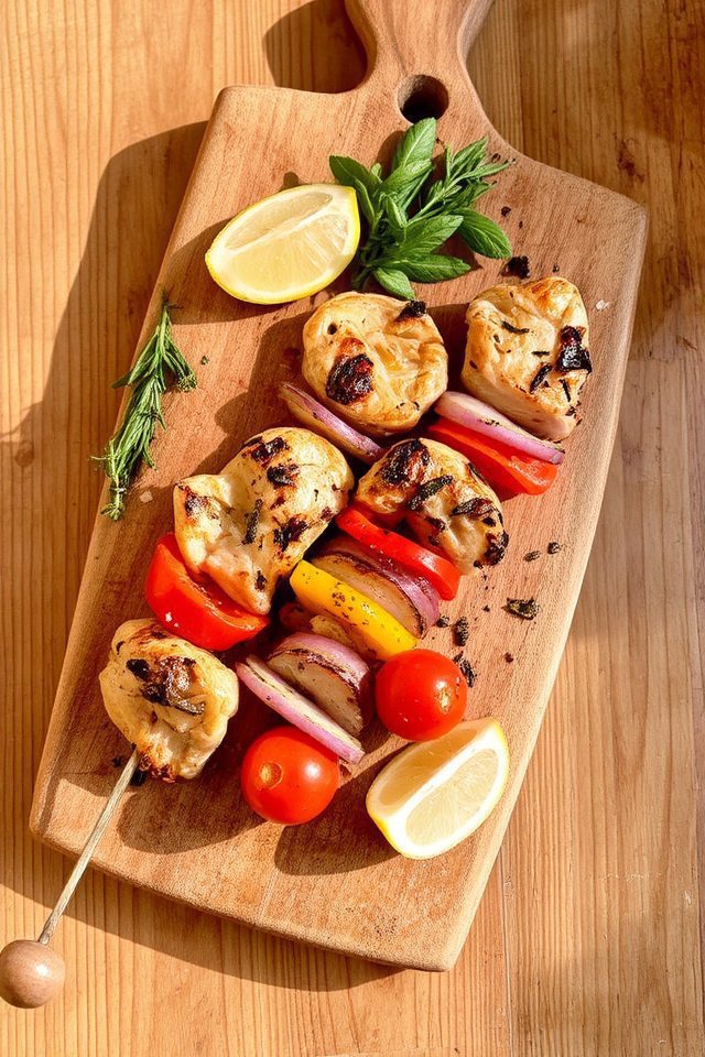 summer grill chicken kebabs