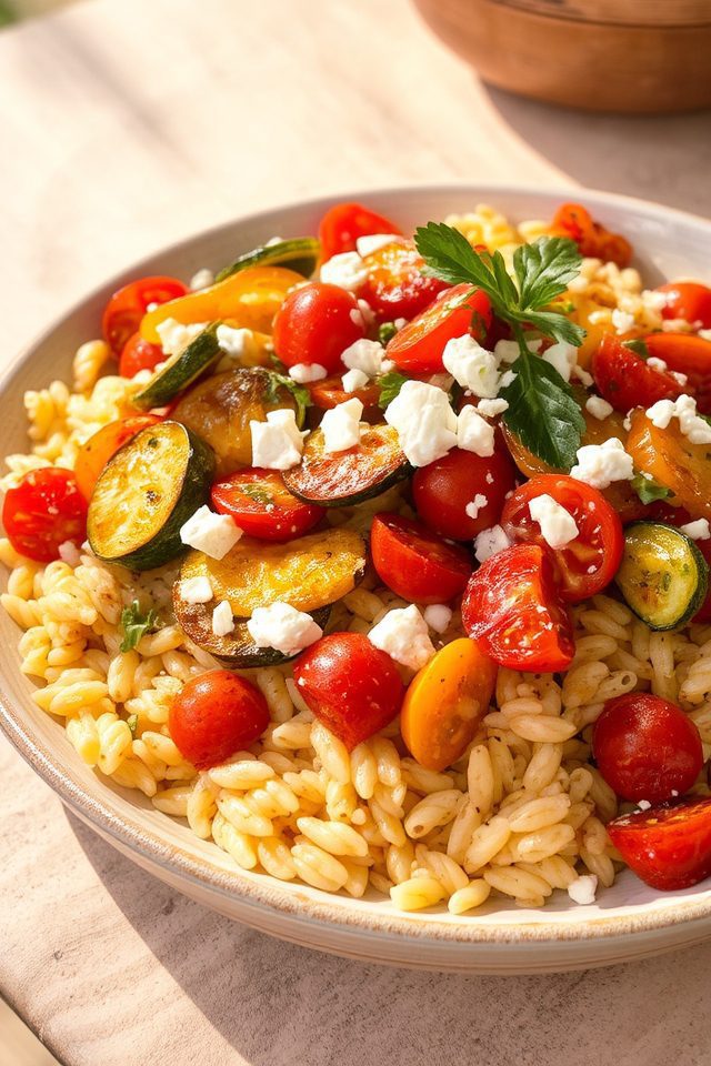 summer orzo vegetable salad