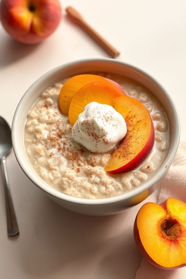 summer peach oatmeal delight