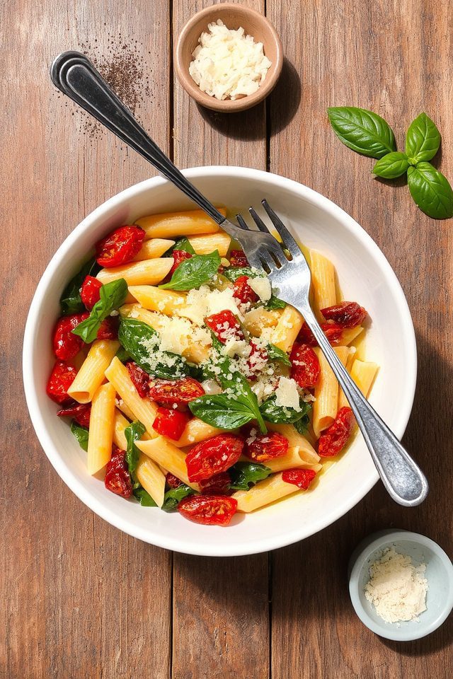 sun dried tomato spinach penne