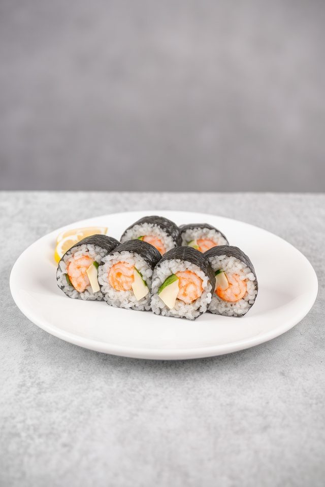 sushi with prawn filling