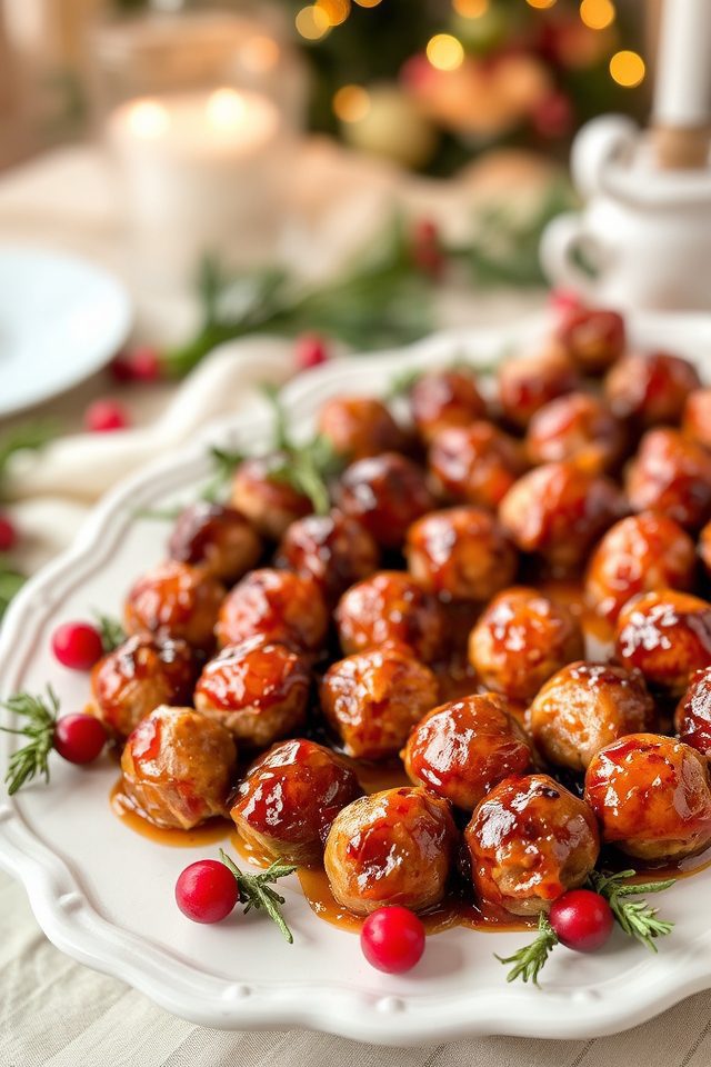 sweet and savory meatballs
