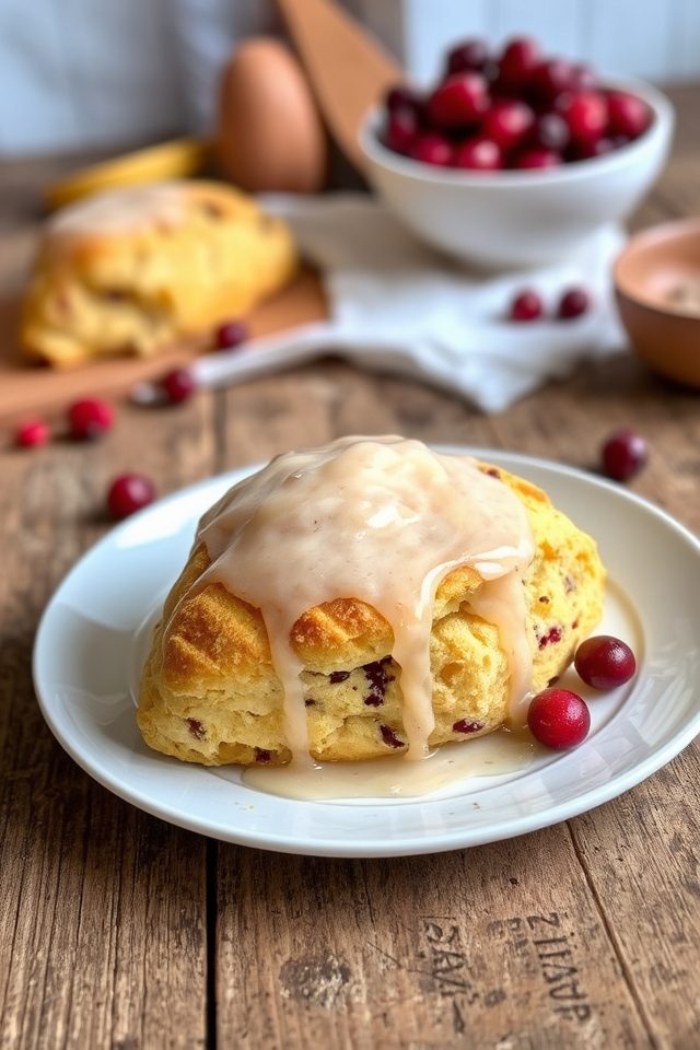 sweet cranberry orange scones