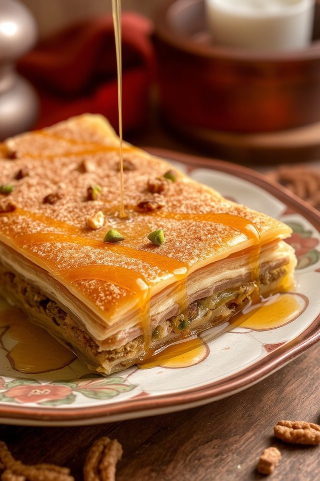 sweet crunchy baklava dessert
