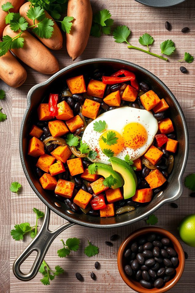 sweet potato bean hash
