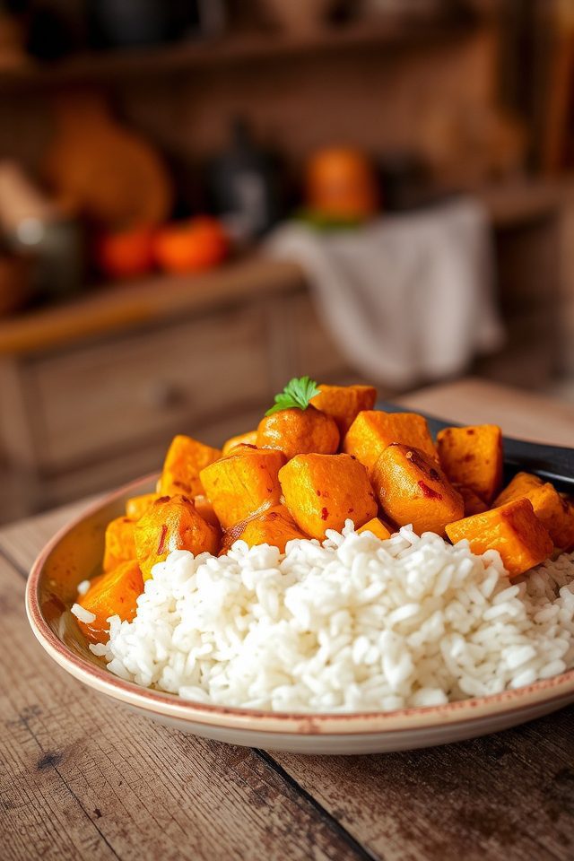 sweet potato curry dish