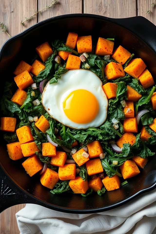 sweet potato kale hash