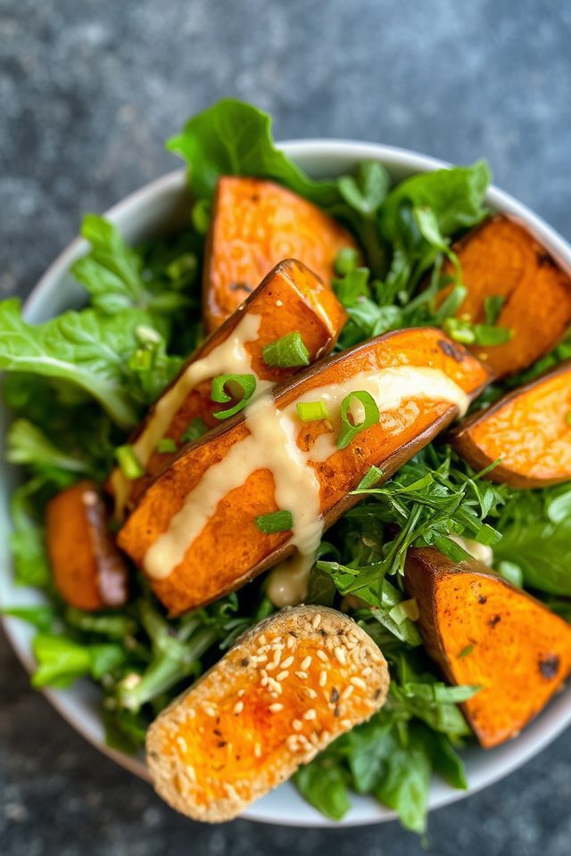 sweet potato miso salad