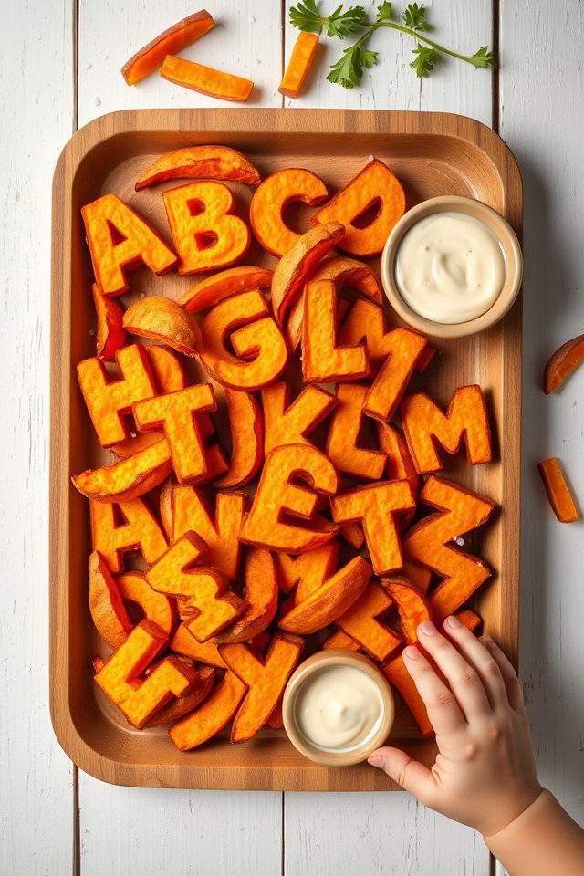 sweet potato shaped fries
