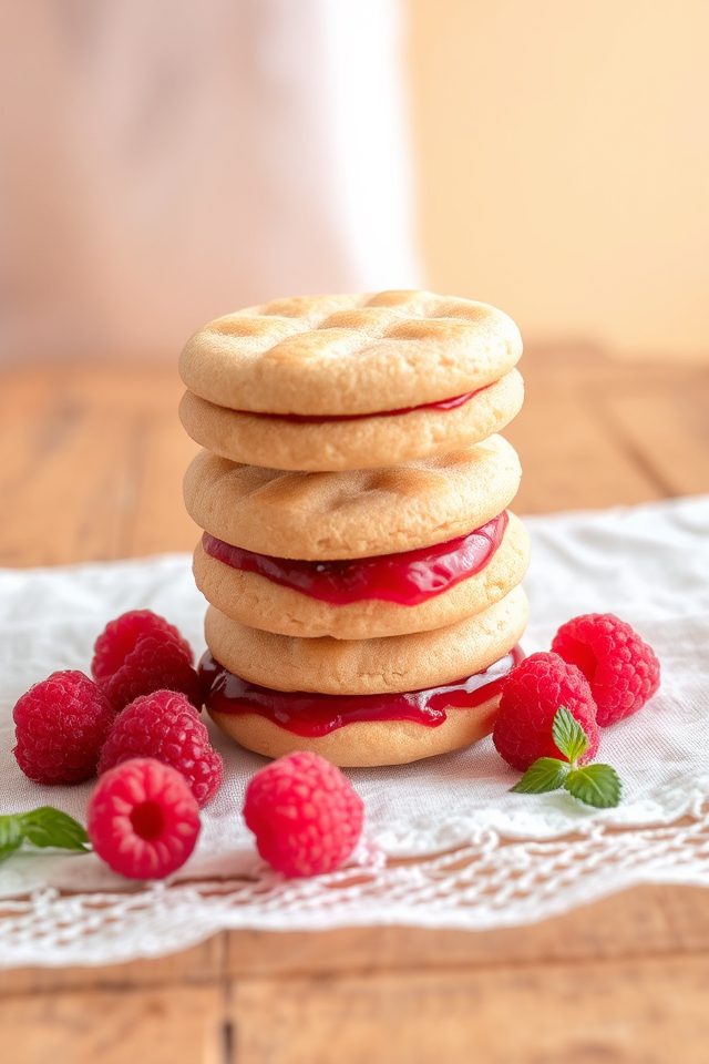 sweet raspberry sandwich cookies