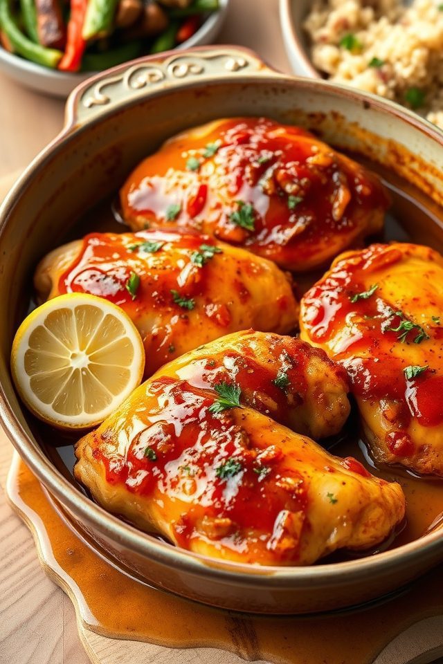 sweet savory baked chicken