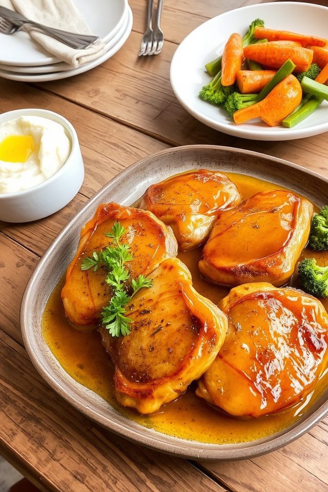 sweet savory glazed pork