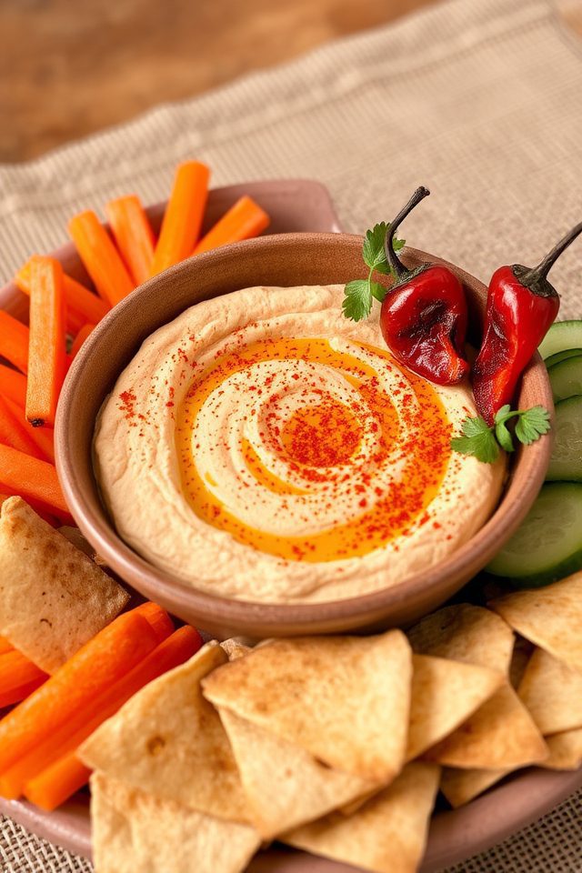 sweet smoky hummus dip