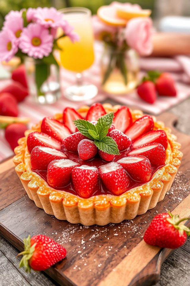 sweet strawberry dessert pastries