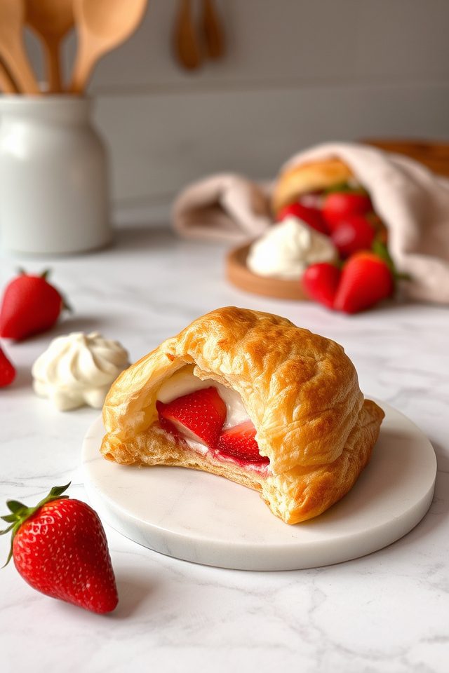 sweet strawberry pastry treats