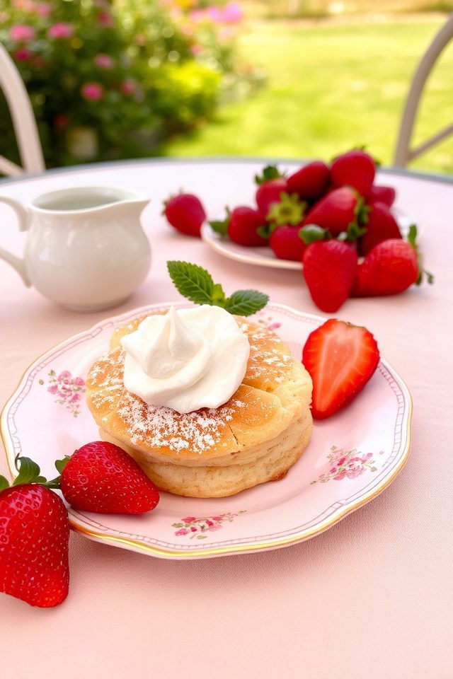 sweet strawberry shortcake dessert
