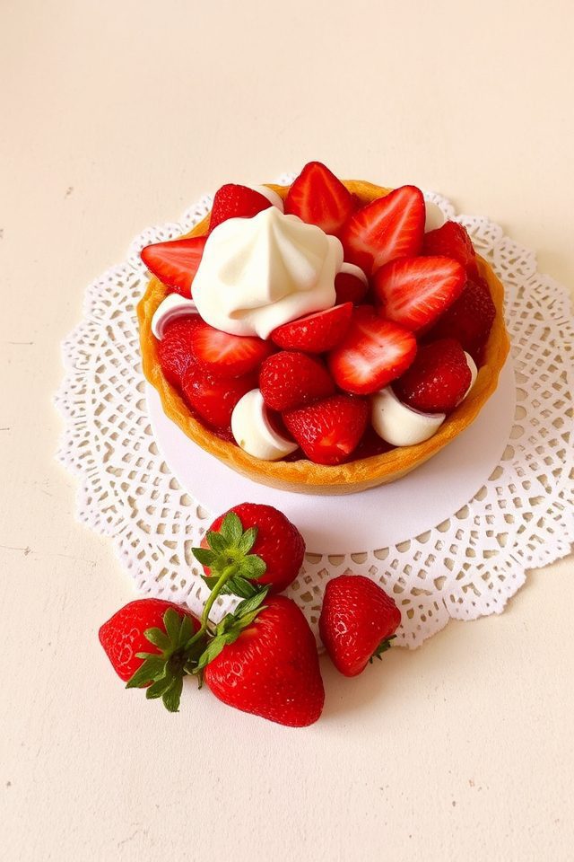 sweet strawberry tarts dessert