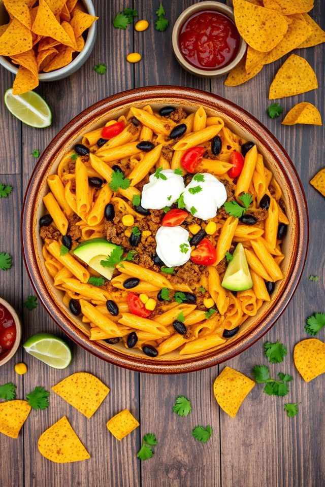 taco flavor pasta dish