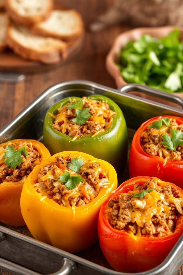 taco meat stuffed peppers