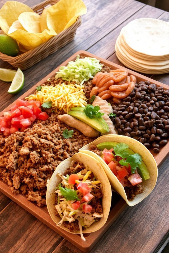 tacos with various fillings