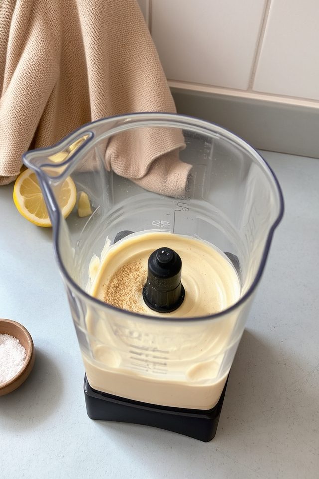 tahini based vegan mayo