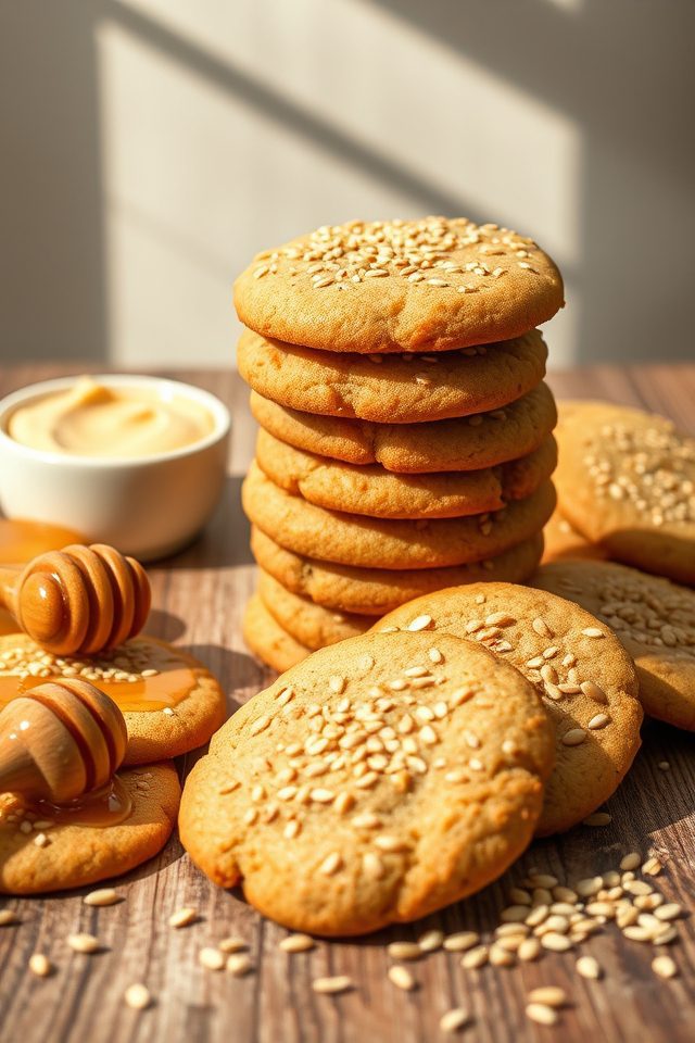 tahini honey sesame cookies