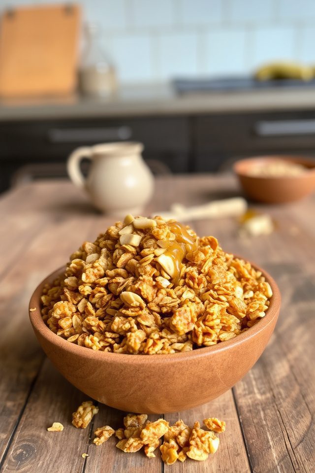 tahini infused crunchy granola